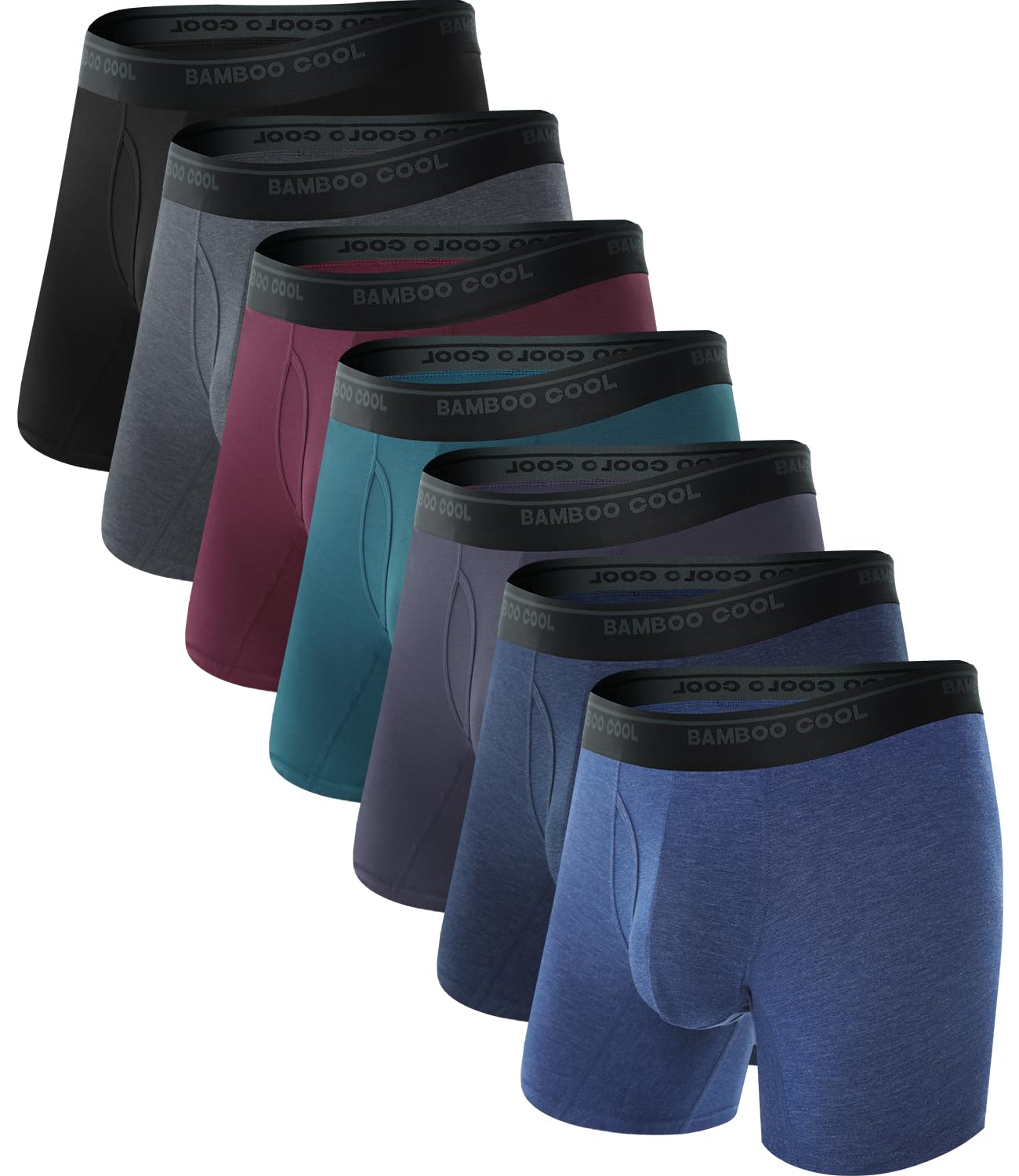 Men's Underwear Boxer Briefs Ultra Breathable Stretch No Riding Up with Fly Multipack