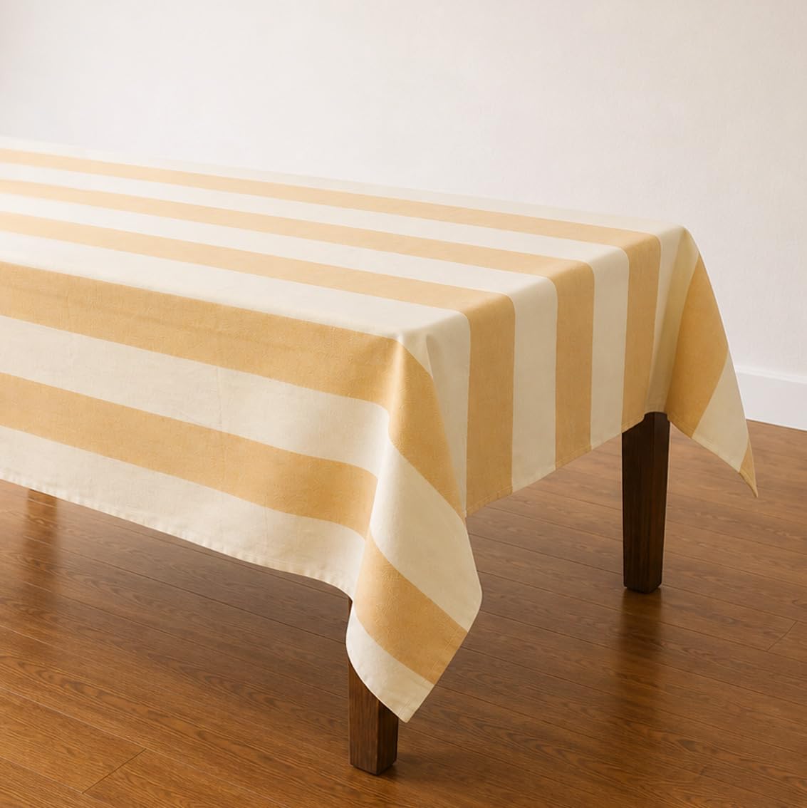Talking Tables Tovaglia grande in cotone a righe gialle, riutilizzabile, per pranzi estivi, feste in giardino, matrimoni, picnic, lavabile, morbido cotone, 160 x 250 cm