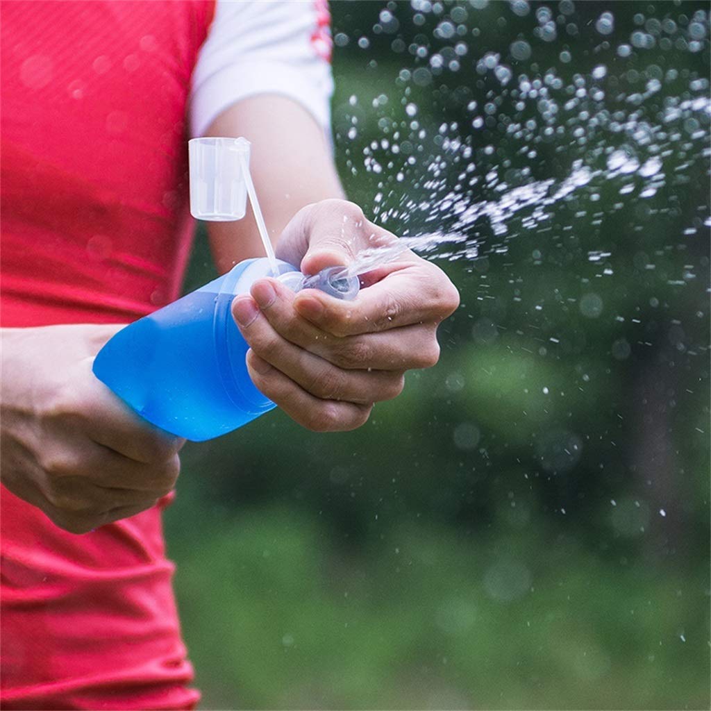 Faltbare Wasserflasche, Hohe Kapazität Klettern Im Freien Laufen Tragbarer Speicher, Blau
