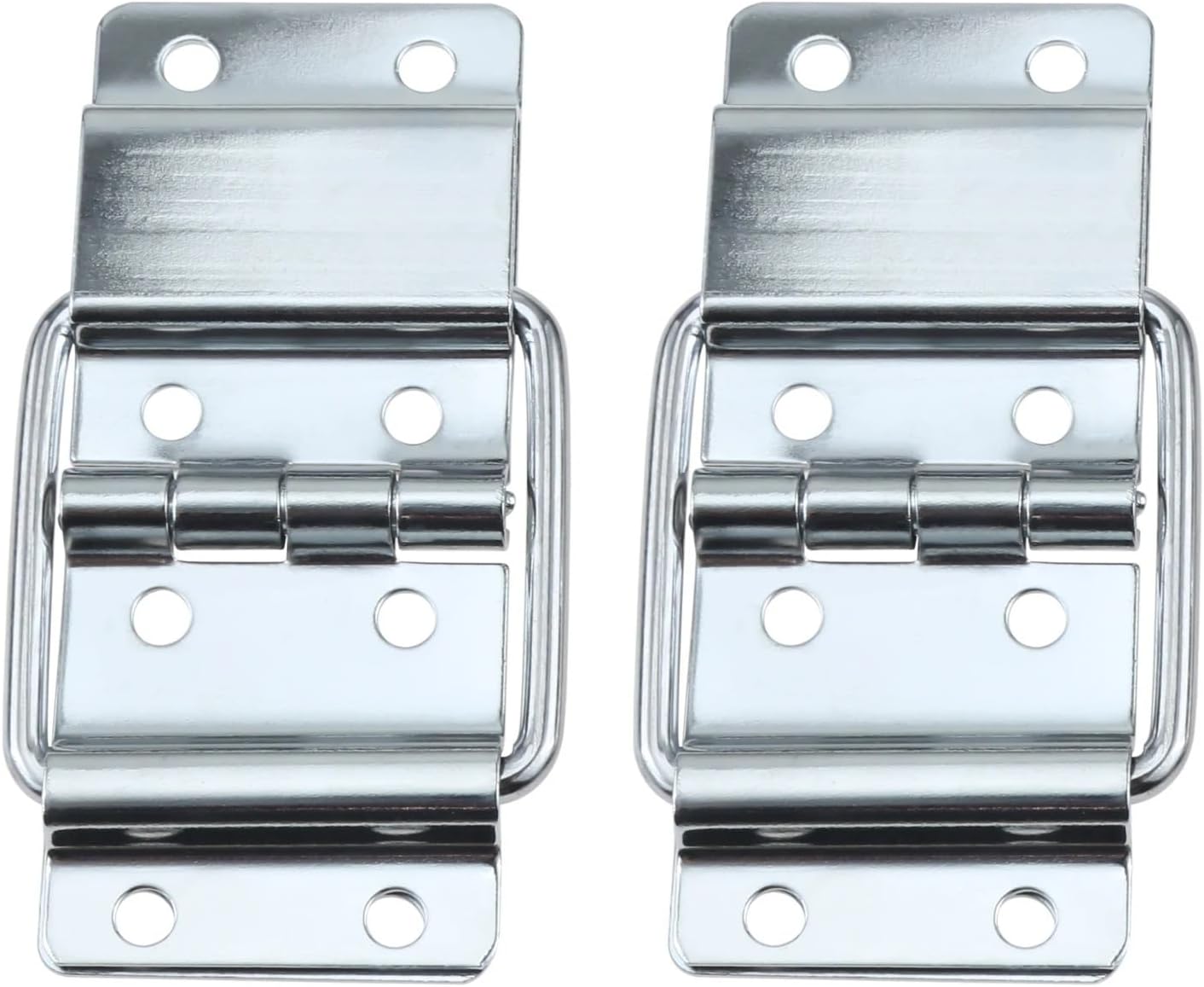 Luggage Box Support Hinges Wooden Toolbox Aluminum Suitcase Fitting Cabinet 8 Holes 2Pcs