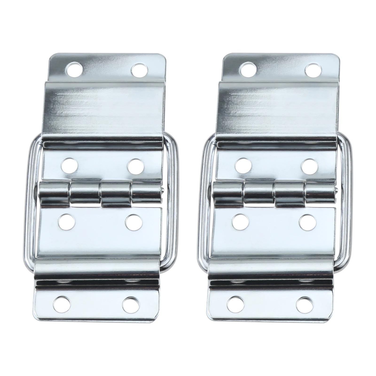 Rmwkrmogrf One Color Luggage Box Support Hinges Wooden Toolbox Aluminum Suitcase Fitting Cabinet 8 Holes 2Pcs