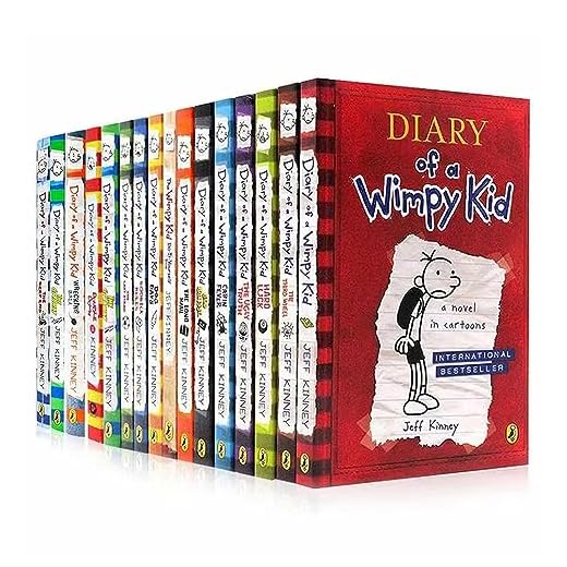 Jeff Kinney Diary of a Wimpy Kid 19 Books Series, Complete Collection 1-19 Books of Boxed Set, Gift Set for Boys Girls (20220205)