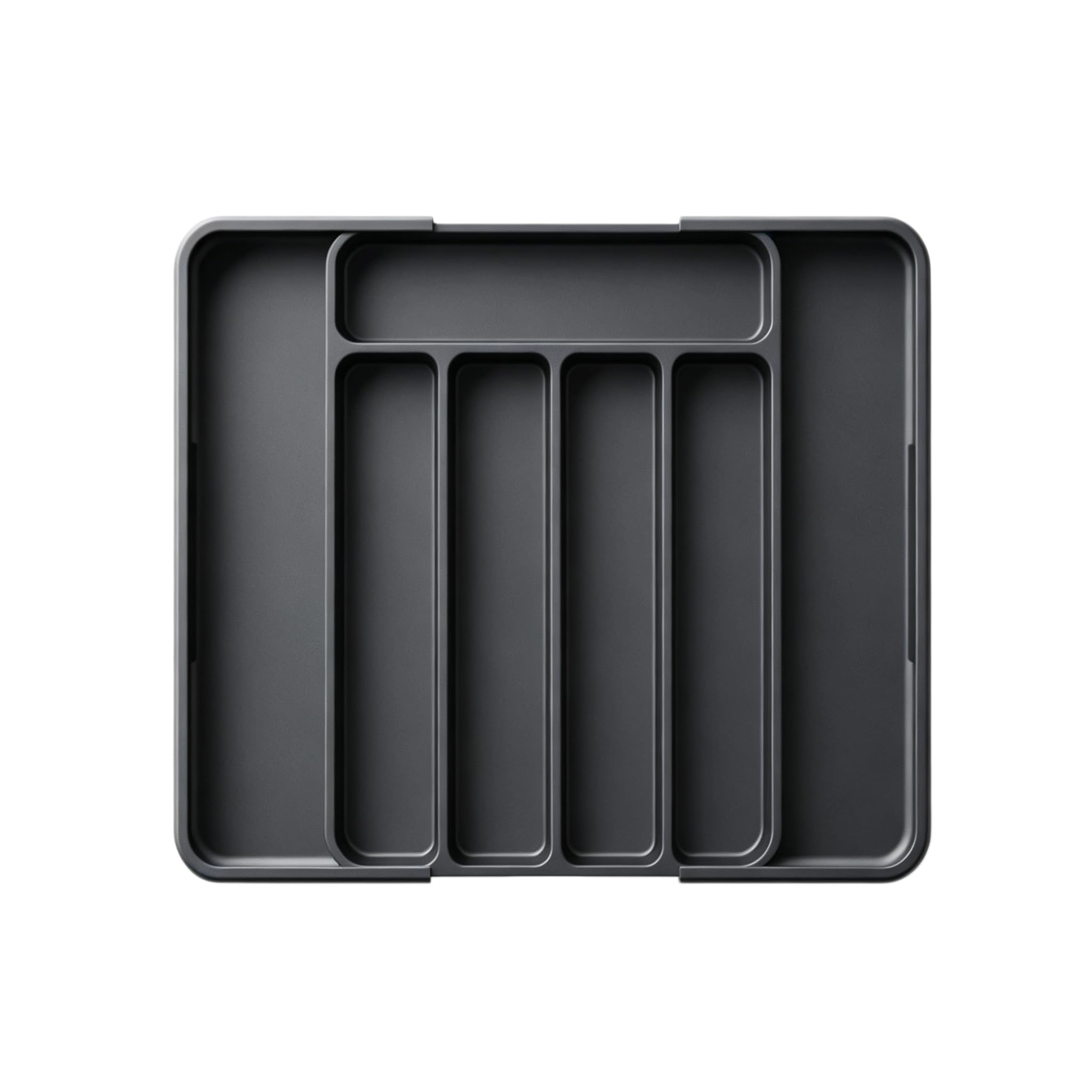 Mafuse Black Expandable Cutlery Drawer Organiser, Adjustable Kitchen Flatware Tray
