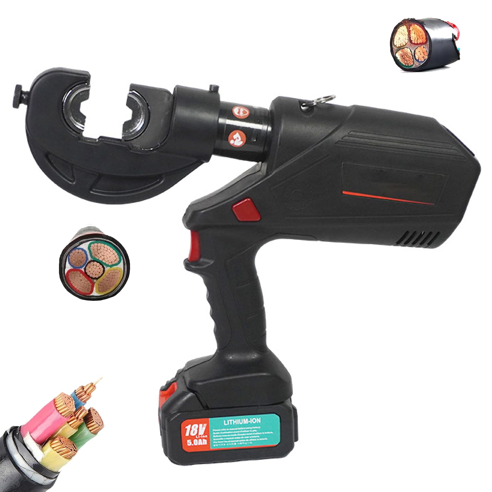 Pinza Crimpatrice Idraulica Ricaricabile Pinza Idraulica Ricaricabile, Pinza Crimpatrice Idraulica Elettrica Pinza Crimpatrice For Filo Alimentata A Batteria 18v Idraulica Crimpatrice (2)