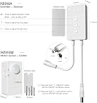 RAYZEEK Wireless Motion Sensor Controller Kit,12/24VDC Mini RF Wireless Led Strip Lights Controller with PIR Sensor,for Stairs,Gun Safe,Under Bed,Garage(1 ×Controller+2 ×Motion Sensor)