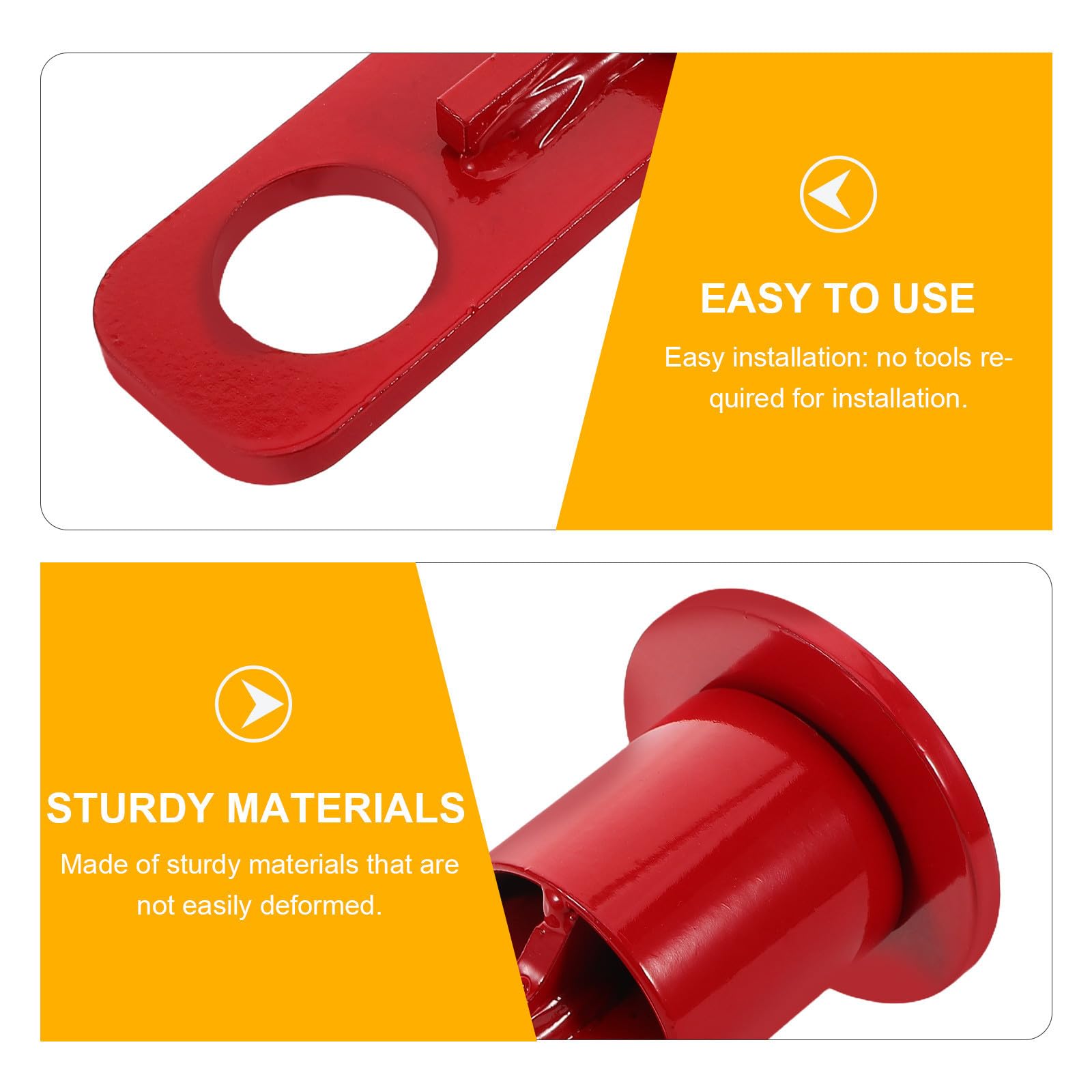 DECHOUS Gancho de Remolque Conexión Estable y Resistente a Daños Rojo Diseño Estilizado de Hierro Soporte de Elevación para Tráiler
