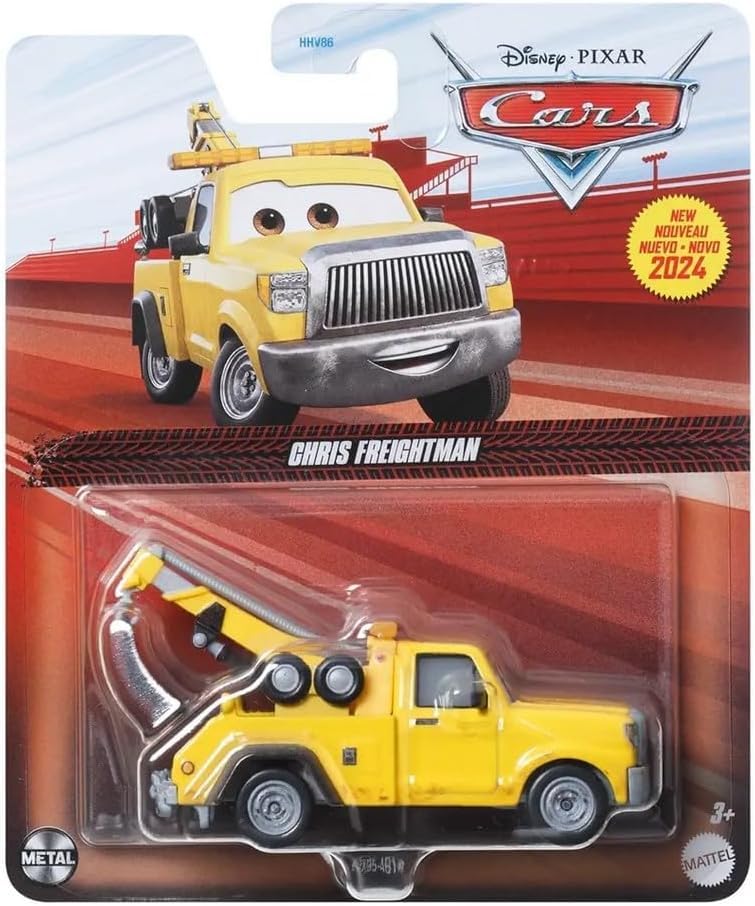 Mattel Cars 3 - Carro attrezzi Chris Freightman, scala 1:55, colore: Giallo