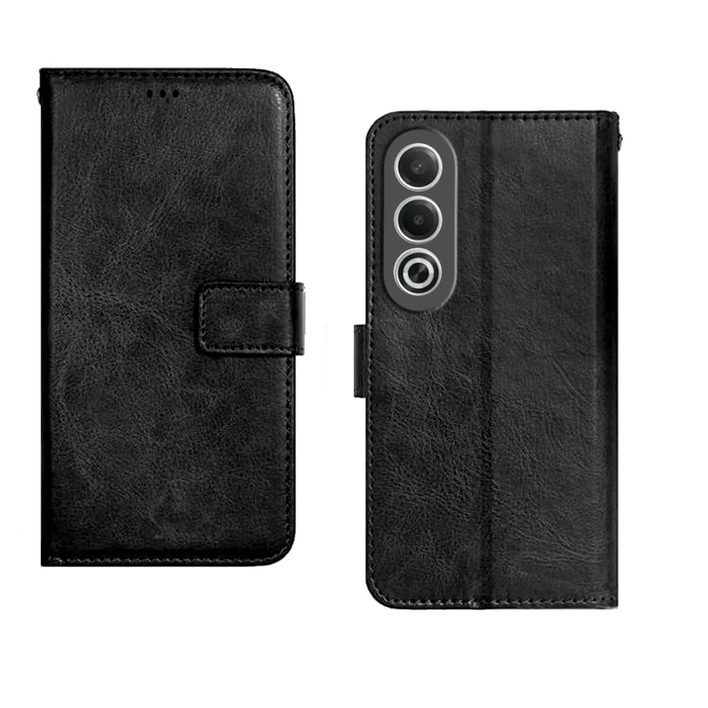 Pinaaki Enterprises Oppo K12X 5G Flip Cover | Premium Leather Finish Flip Cover | with Card Pockets | Wallet Stand |Complete Protection Flip Cover for Oppo K12X 5G - Black (B0DF6DK23Y) Amazon Price History, Amazon Price Tracker