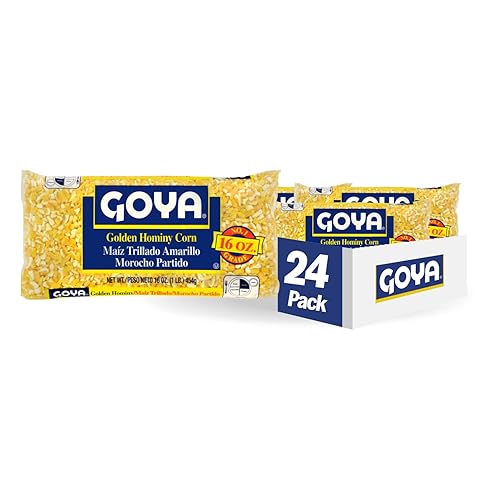 Goya Foods Golden Hominy Maíz, seco, 16 onzas (paquete de 24), (2498)
