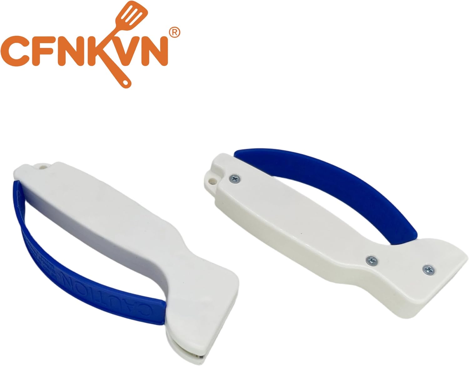 Knife Sharpener,Hand-Held Carbide Blade Sharpener, 2-Pack White - Replacement for Professional Chef & Kitchen Knives, Sharpens Straight & Serrated Blades Quick & Efficient