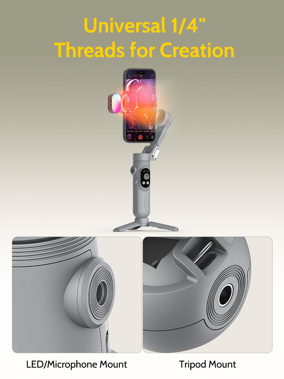 Amazon.co.jp: AOCHUAN 3軸携帯電話ジンバルスタビライザー ビデオ録画