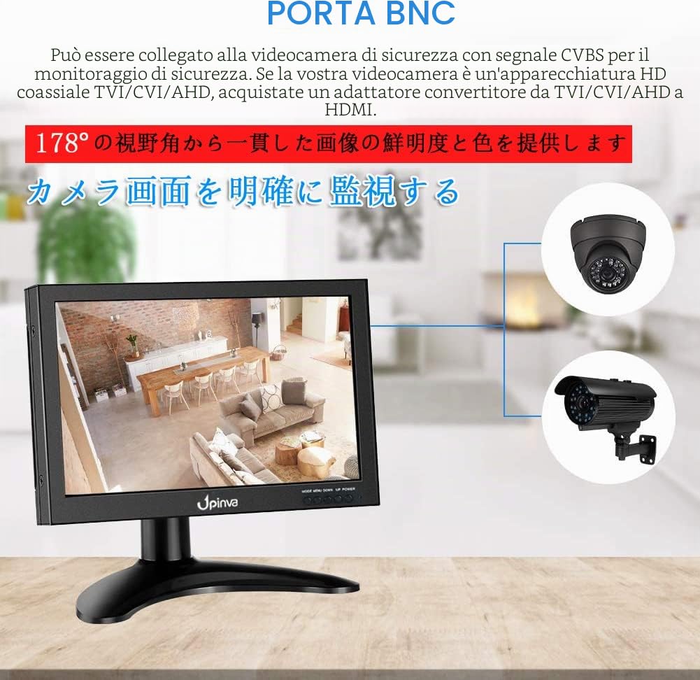 10.1 pollici Monitor CCTV Display Sicurezza Schermo telecamera di sicurezza Multifunzione HDMI AV BNC VGA Ingresso interfaccia USB monitor del computer Risoluzione 1280X800