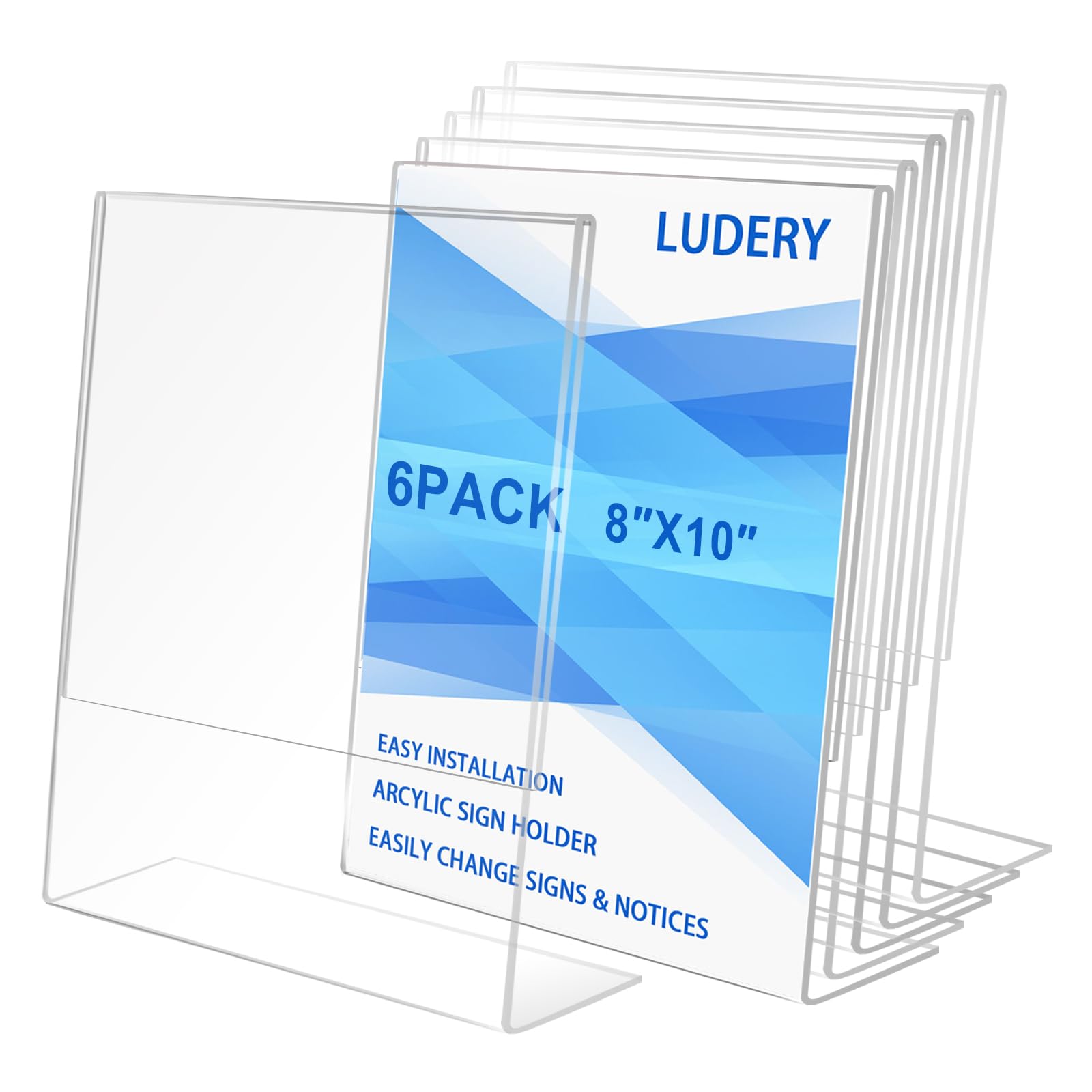 Ludery Slanted Back Acrylic Sign Holder