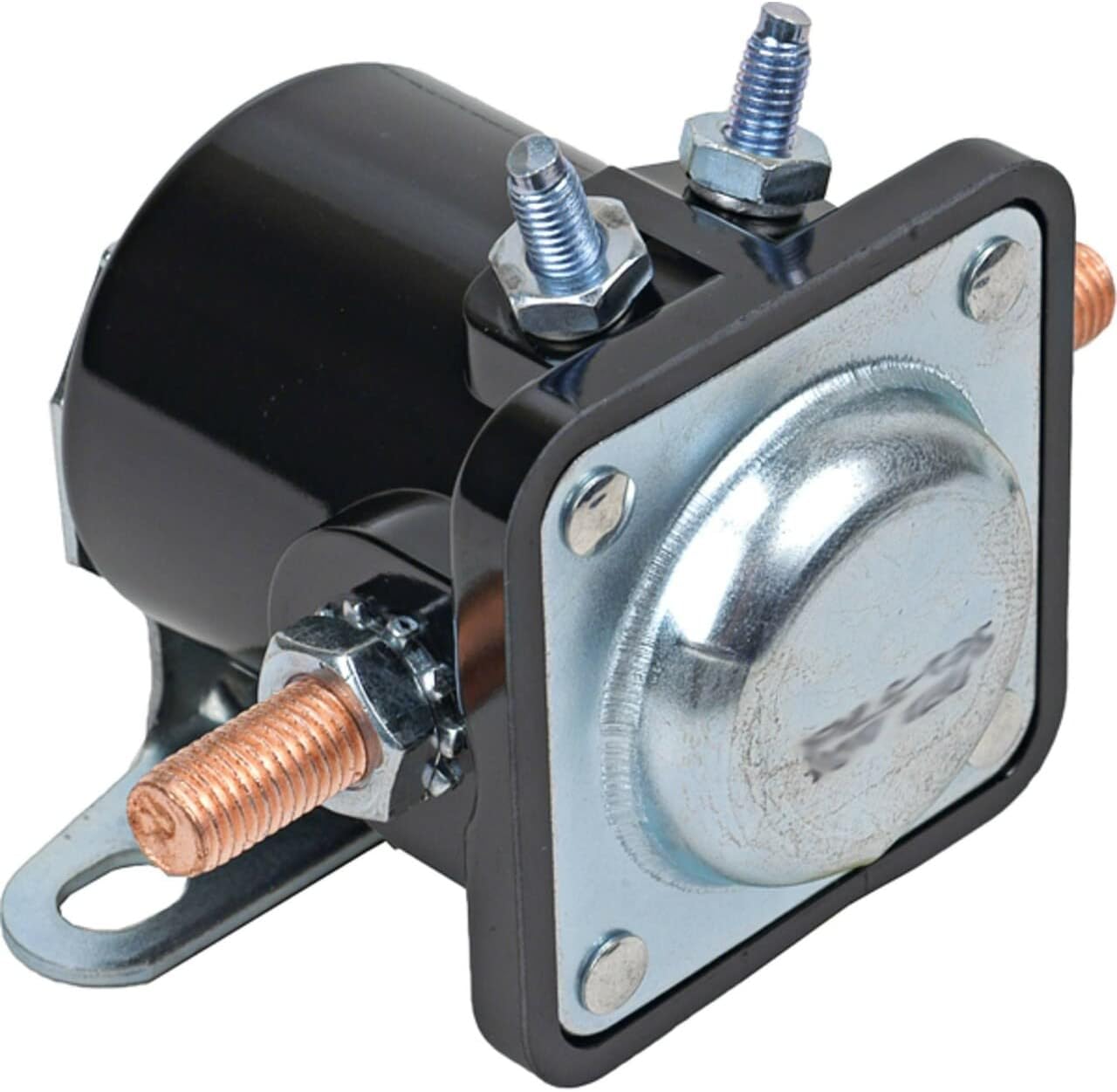12 Volt Starter Solenoid Relay Compatible with B6AZ-11450-A SW3 Flat 180 (F180) Mounting, Intermittent Duty Cycle, Plastic Case Material, 4 Terminals