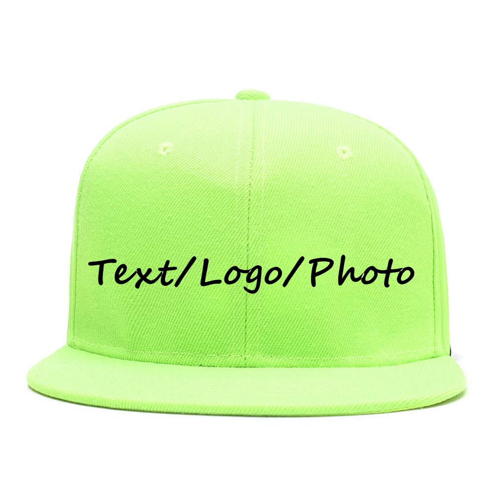 Men Women Hip Hop Plain Snapback Hats Personalized Flat Brim Outdoors Sun Visors Add Picture/Text/Logo Custom Baseball Caps