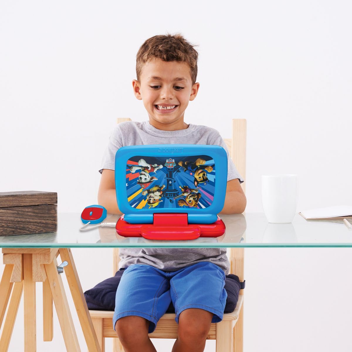 Lexibook, Paw Patrol Bilingual Talking Educational Laptop 40 Attività, Inglese Tedesco, Computer di apprendimento delle lingue, Storie animate, Metodo di lettura, Blu/Rosso, JC398PAi3LXB
