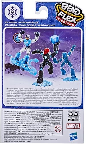 Miniatura 4 de Hasbro Marvel Avengers Bend and Flex Missions Black Panther Ice Mission figura de acción, juguete flexible de 6 pulgadas, juguetes para niños a