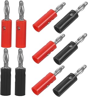 Hoement 10 Peças Plugues Banana Substituição Plugue Banana Conector De Áudio Útil Plugues Banana Áudio Plugue Banana Conector De Plugue Banana Para Amplificador Plugues De Áudio