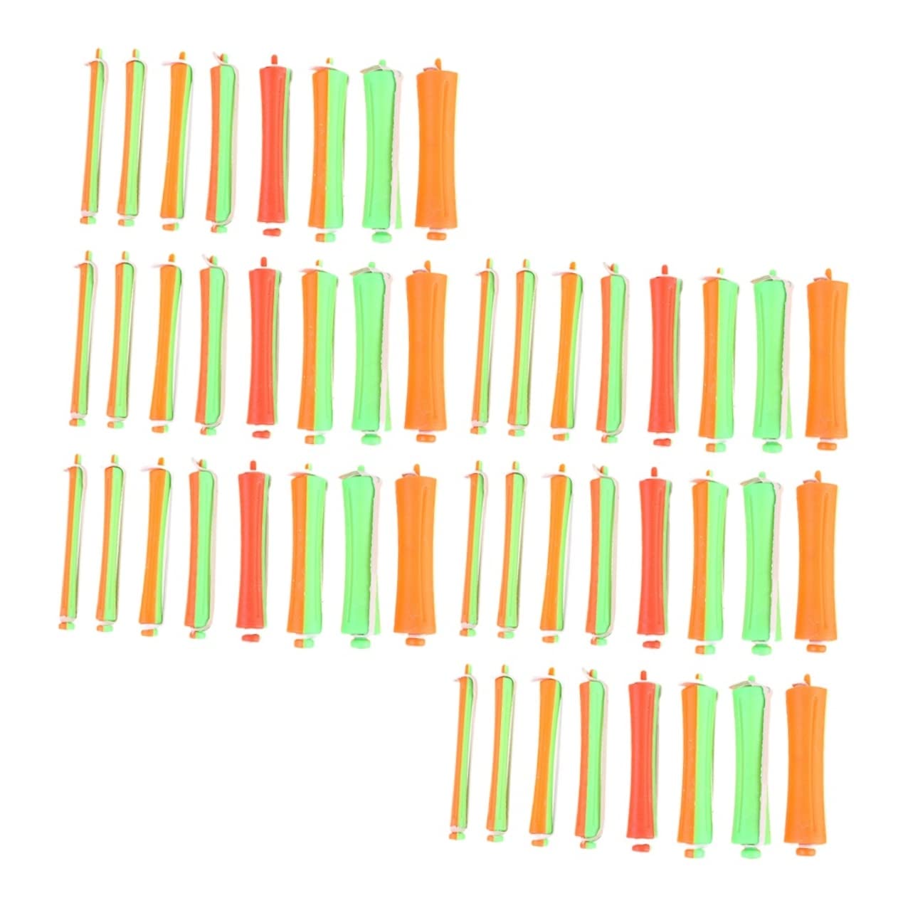 Rizadores de Pelo Huecos de Dos Colores, 16 Juegos 160 Piezas