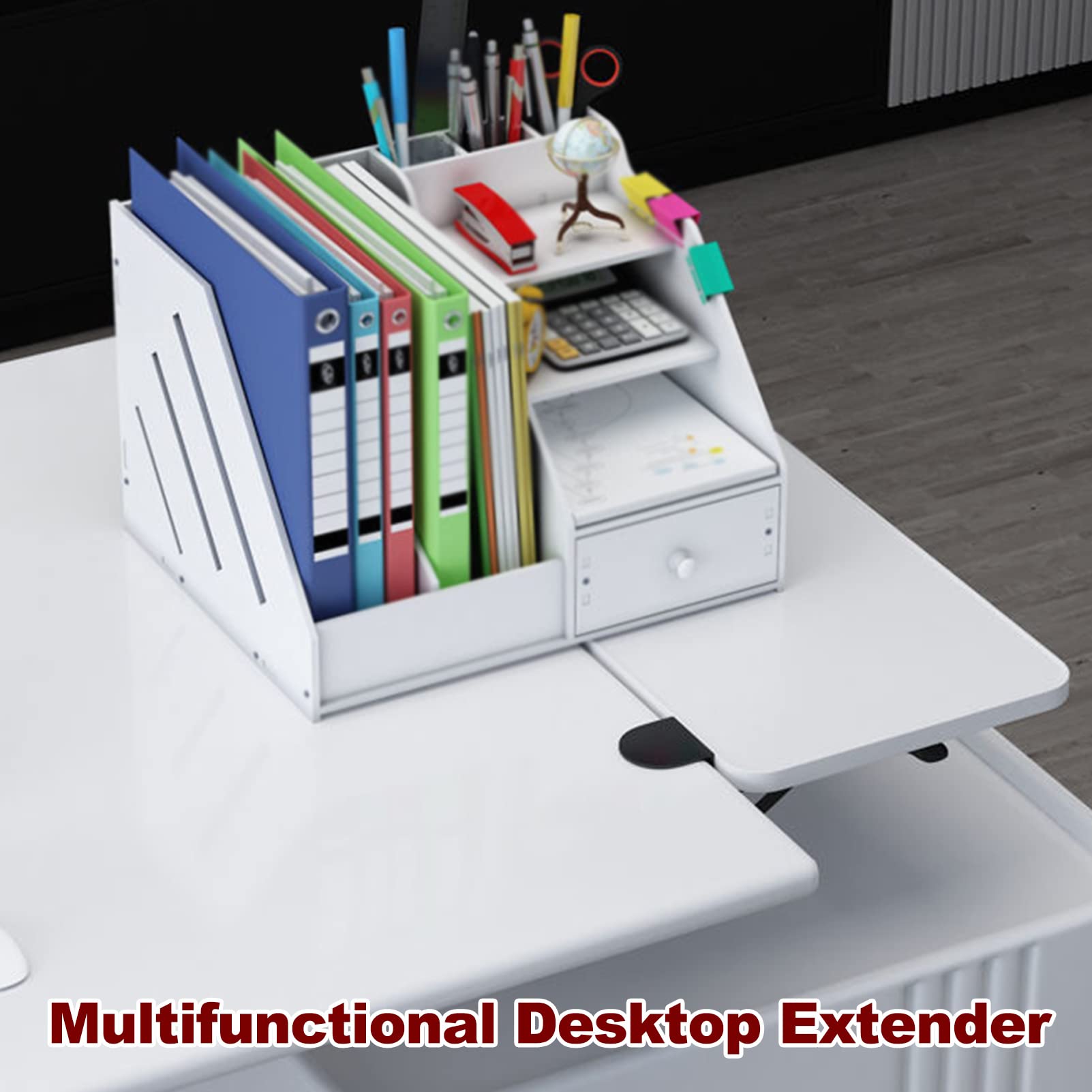 Prolunga Scrivania Pieghevole - Vassoio Ergonomico Per Monitor E Tastiera - Foto 2