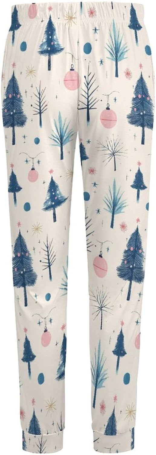 Adugen Origei Men's Flowers Pattern Pajama Pants Lounge Pajamas Bottoms Soft Sleep Pj Pants