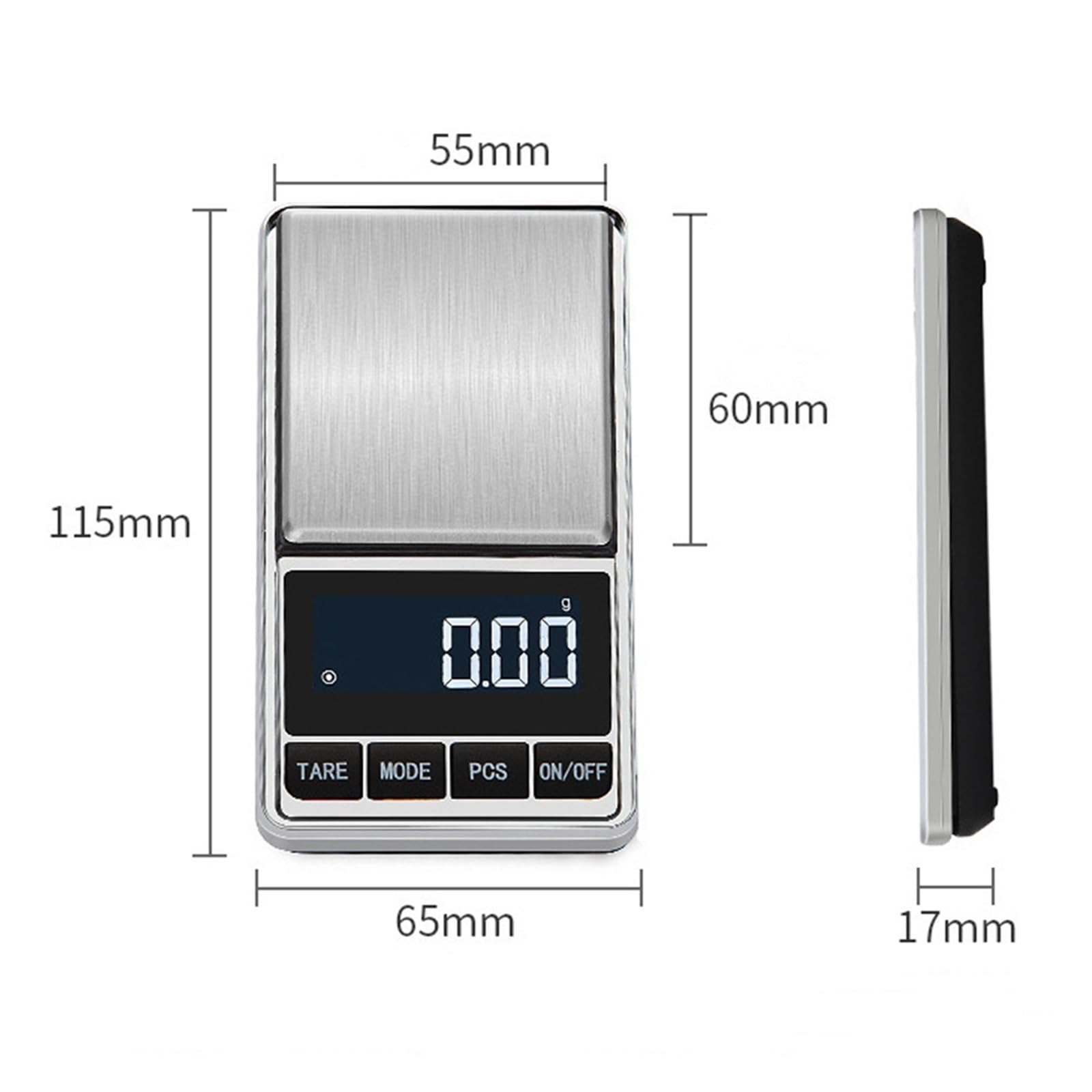 Genérico Balanza para Joyería, Alta Precisión De 0,01 G | Acero Inoxidable Apto Para Uso Alimentario, Pantalla Lcd Retroiluminada, Mini Y Portátil (2pcs 500g)