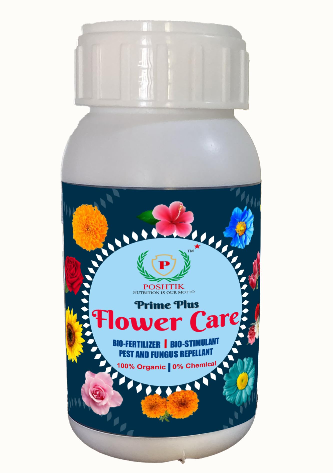 FLOWER CARE - 100% ORGANIC FERTILISER CUM BOTANICAL PEST AND FUNGUS REPELLANT Fertilizer (200 ml, Liquid) (PRIME PLUS FLOWER CARE)