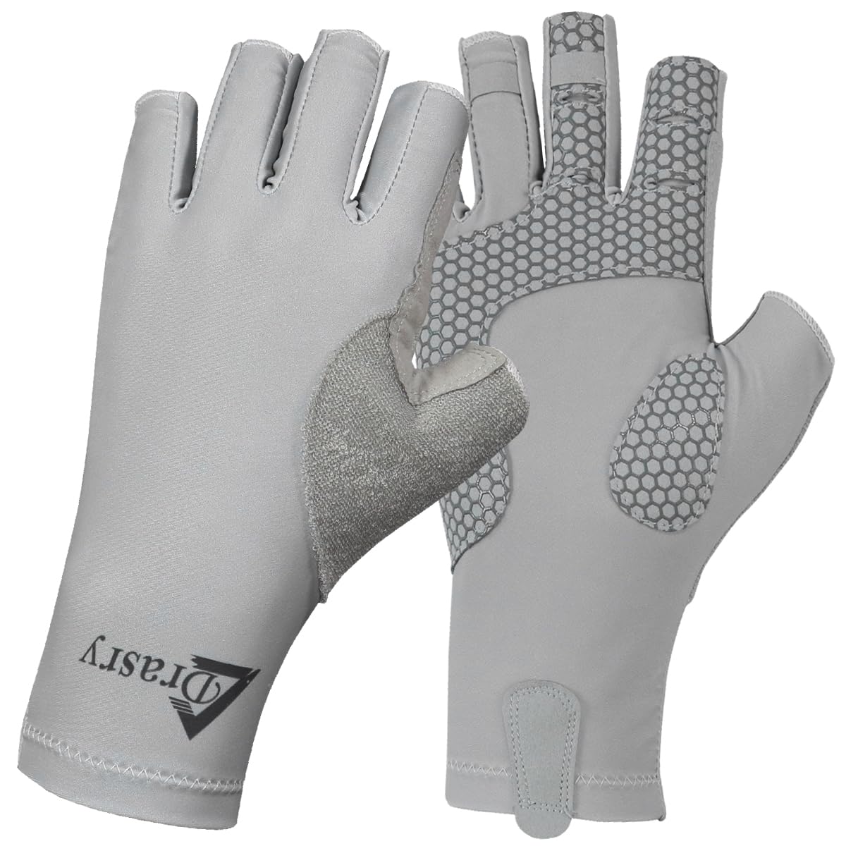 Drasry Guantes de pesca sin dedos con protección UV, para hombres y mujeres, UPF 50+, guantes para pesca, kayak, remo, senderismo, vela, remo, sol