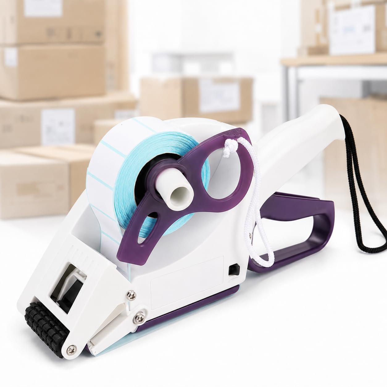 TsoLay Manual Label Applicator, Portable Barcode Applicator Gun with Roller Release Design, Label Width 22-75mm & Multi-Shape Adaptation, Label Separator for Cartons Gift Boxes Fruits Barrels