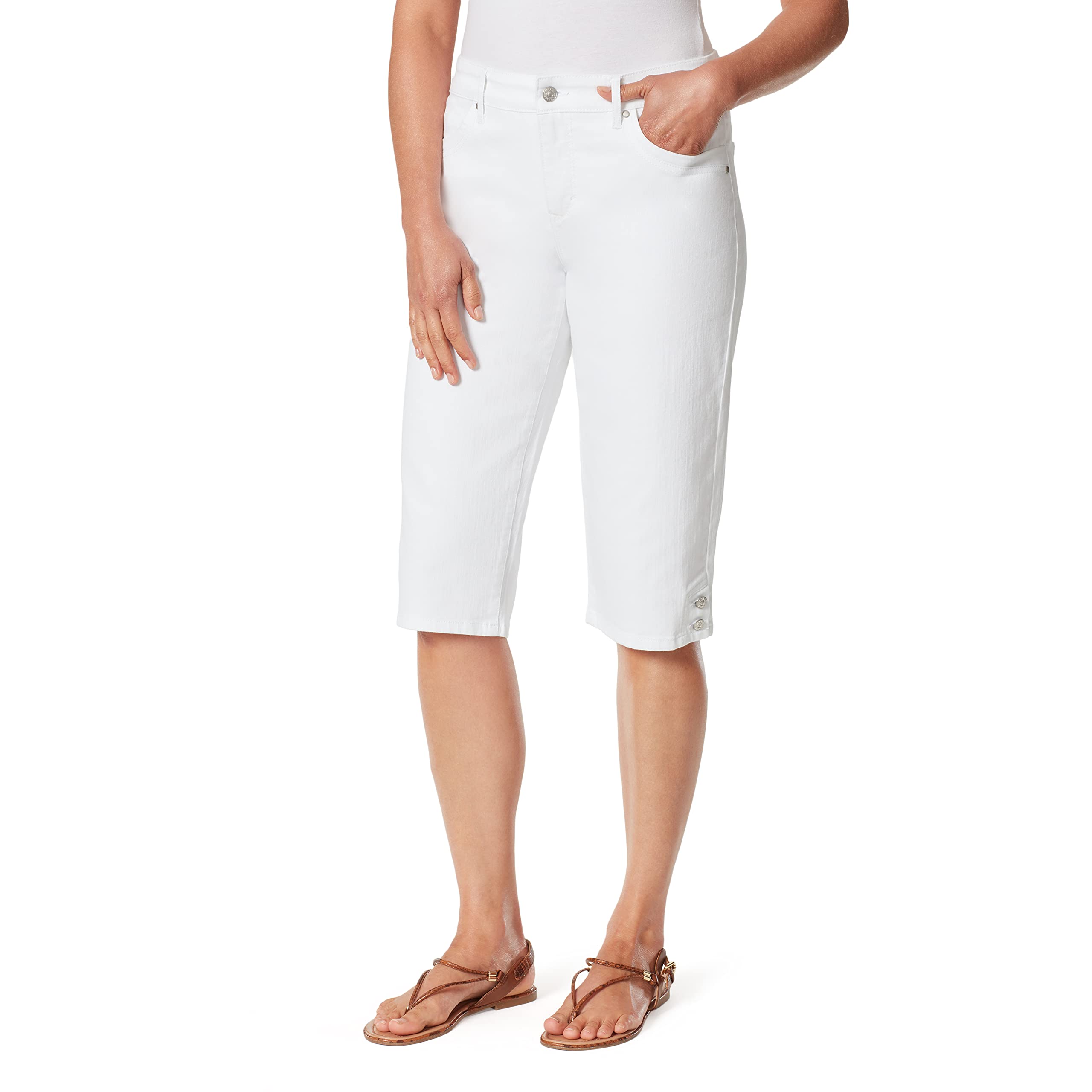 Gloria Vanderbilt Women's Kaia Side Button Skimmer Short