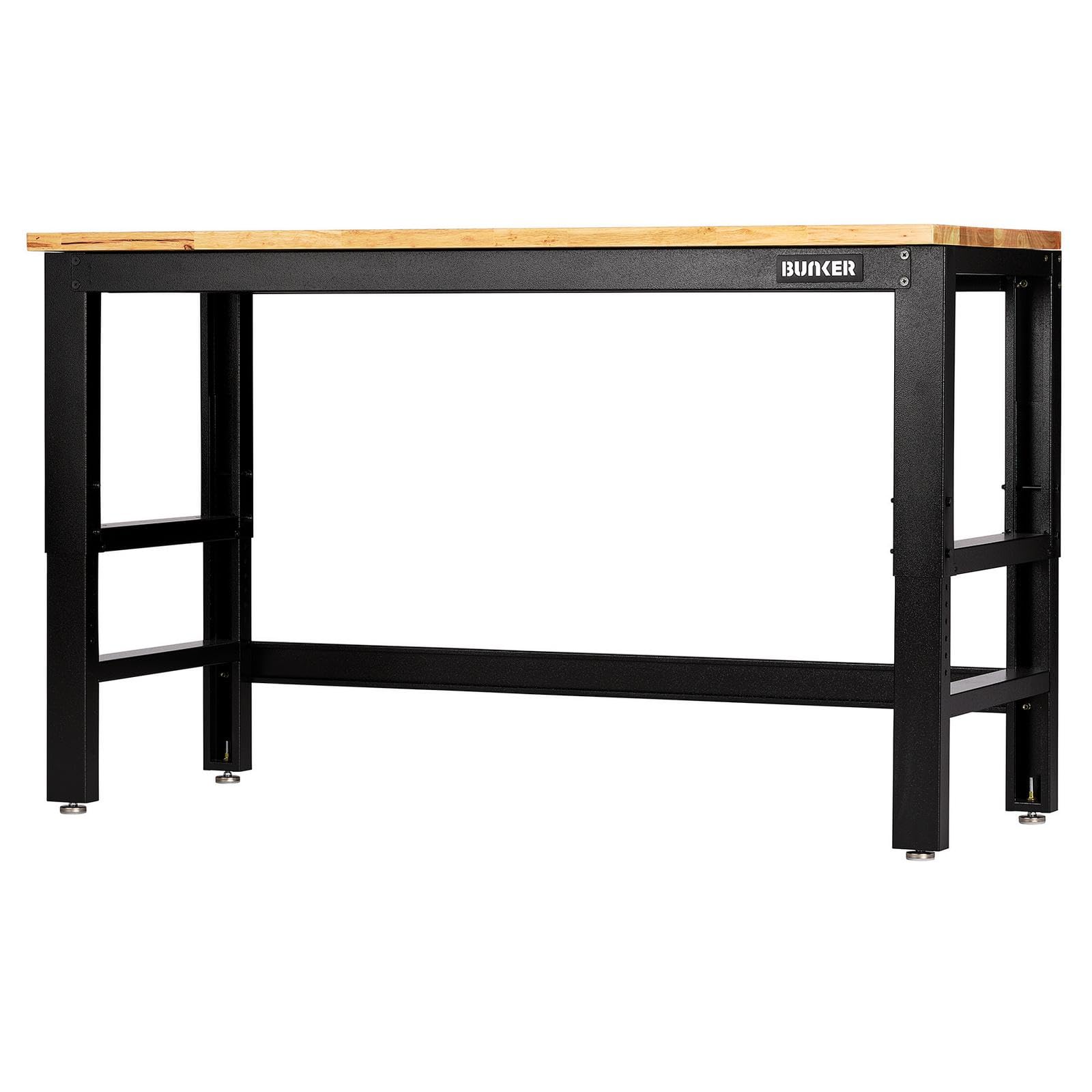 Bunker Black 28089 Workbench With Hardwood Worktop, 1550Mm
