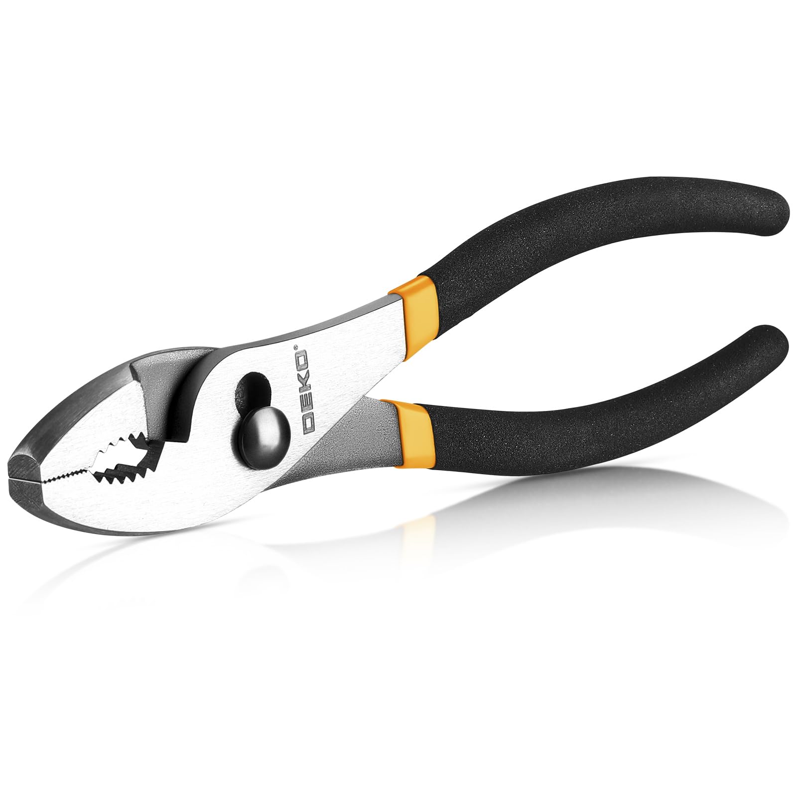 DEKOPRO Slip Joint Pliers 8-inch with rubber grip handle-Rust resistant Plier Tools