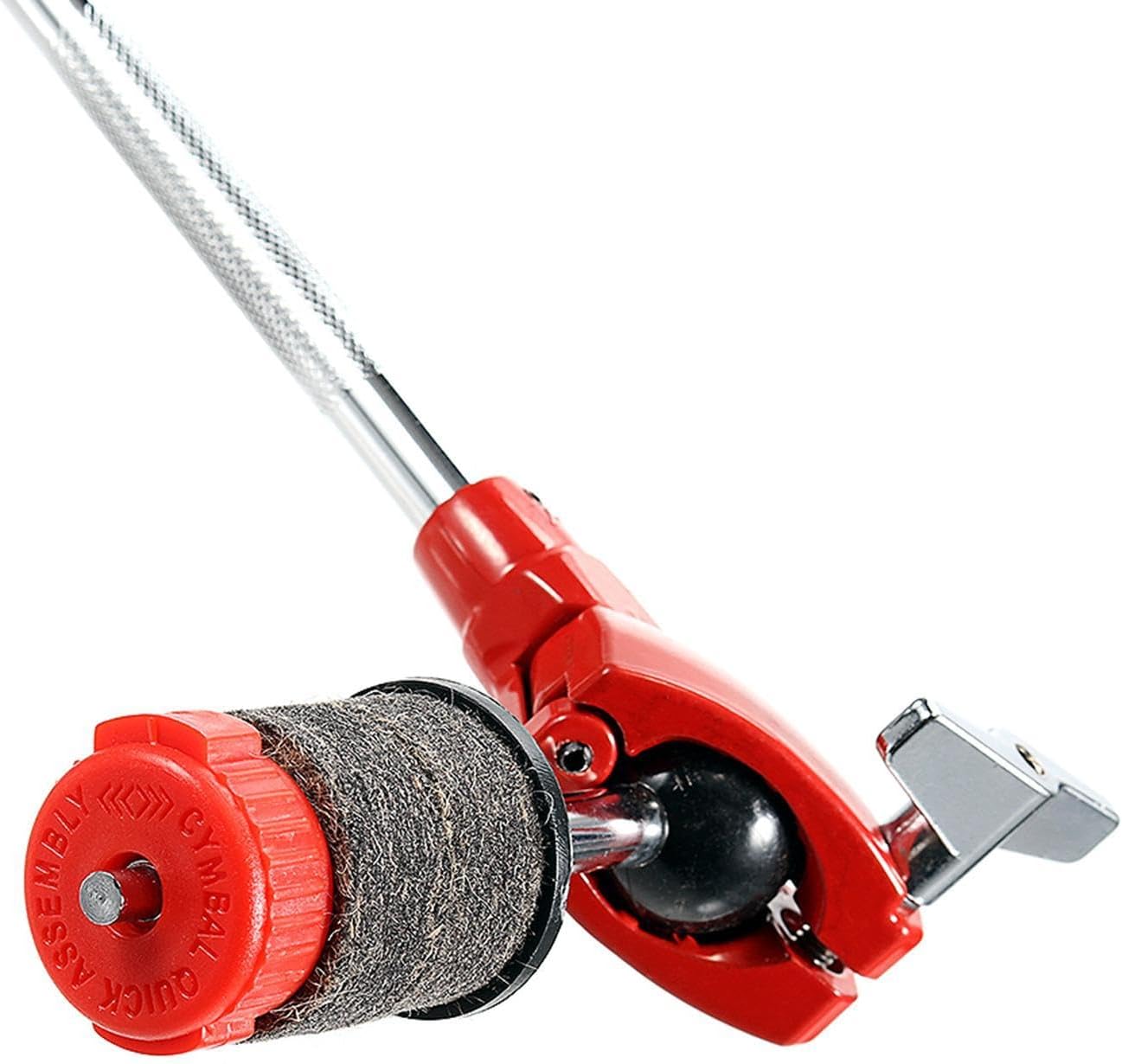 KiBcsLic ドラムシンバルアームスタンド 調整可能 打楽器アクセサリーツール シンバルスタンドグラバー, 赤