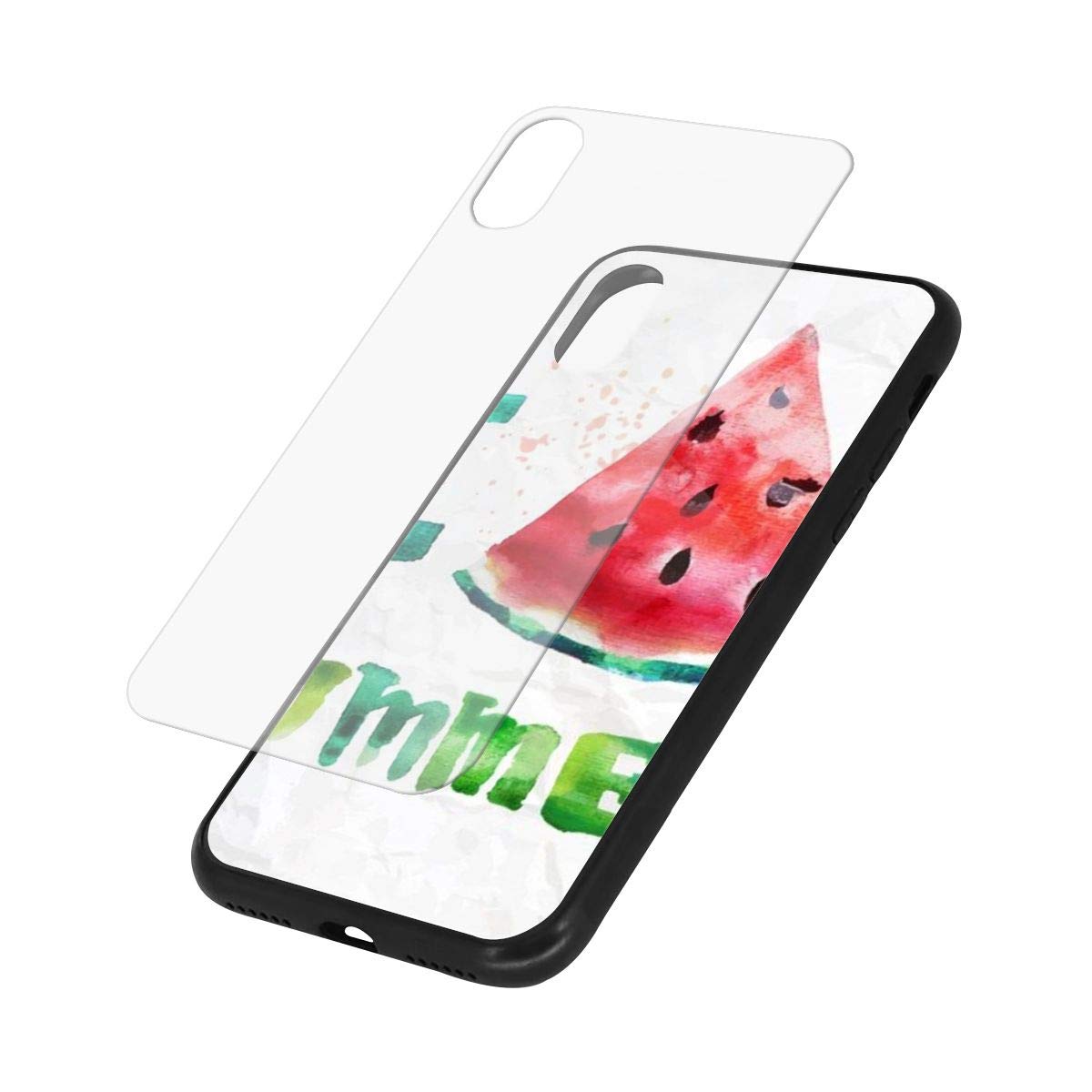 Custodia sottile e trasparente in morbido TPU ad acquerello per iPhone Xs Max, cover morbida flessibile compatibile per Xs Max da 6,5 pollici (versione 2018)