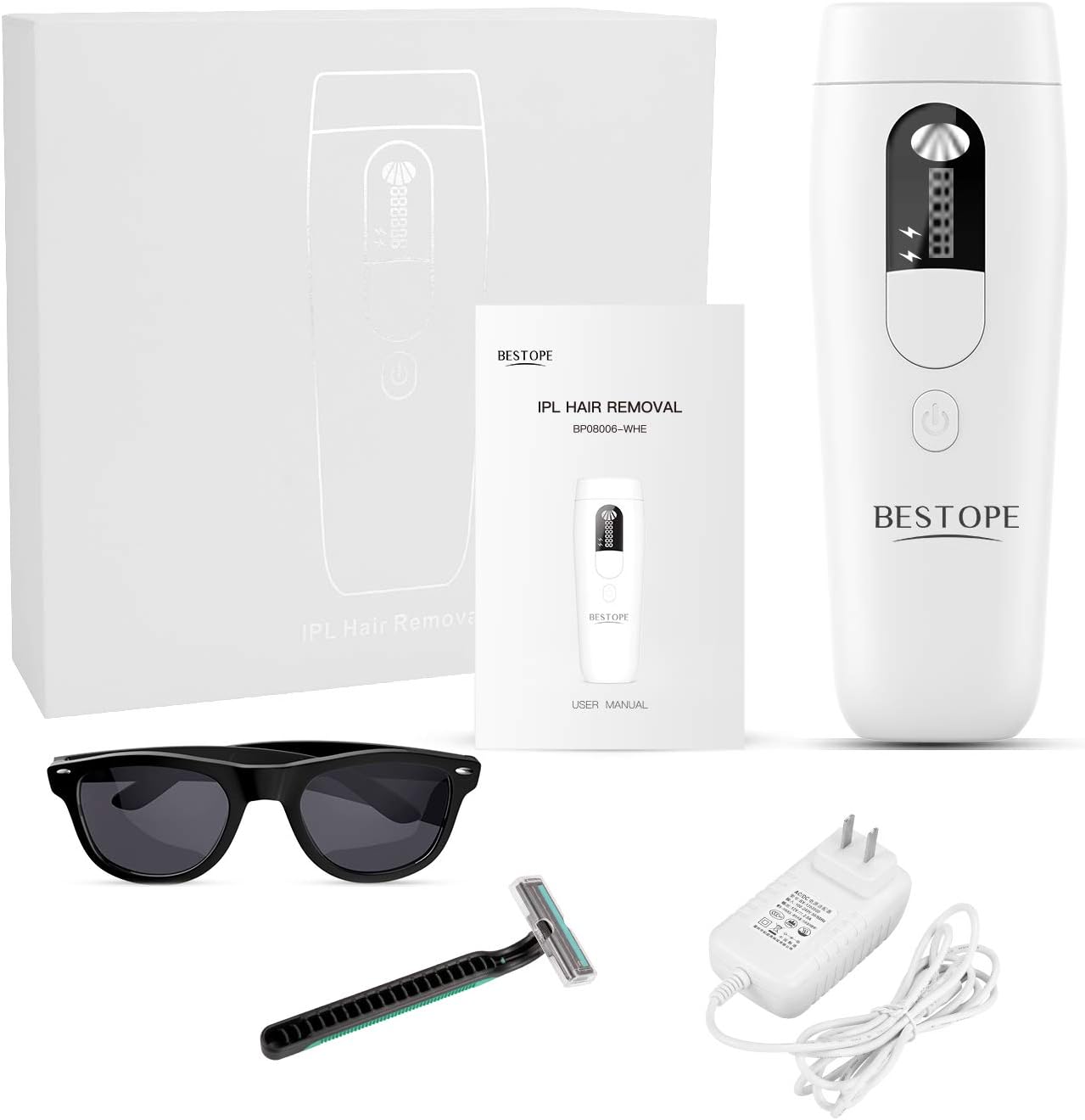 IPL Hair Removal Device with 500000 Flashes, Permanent for Body, Face, Underarms and Bikini Line