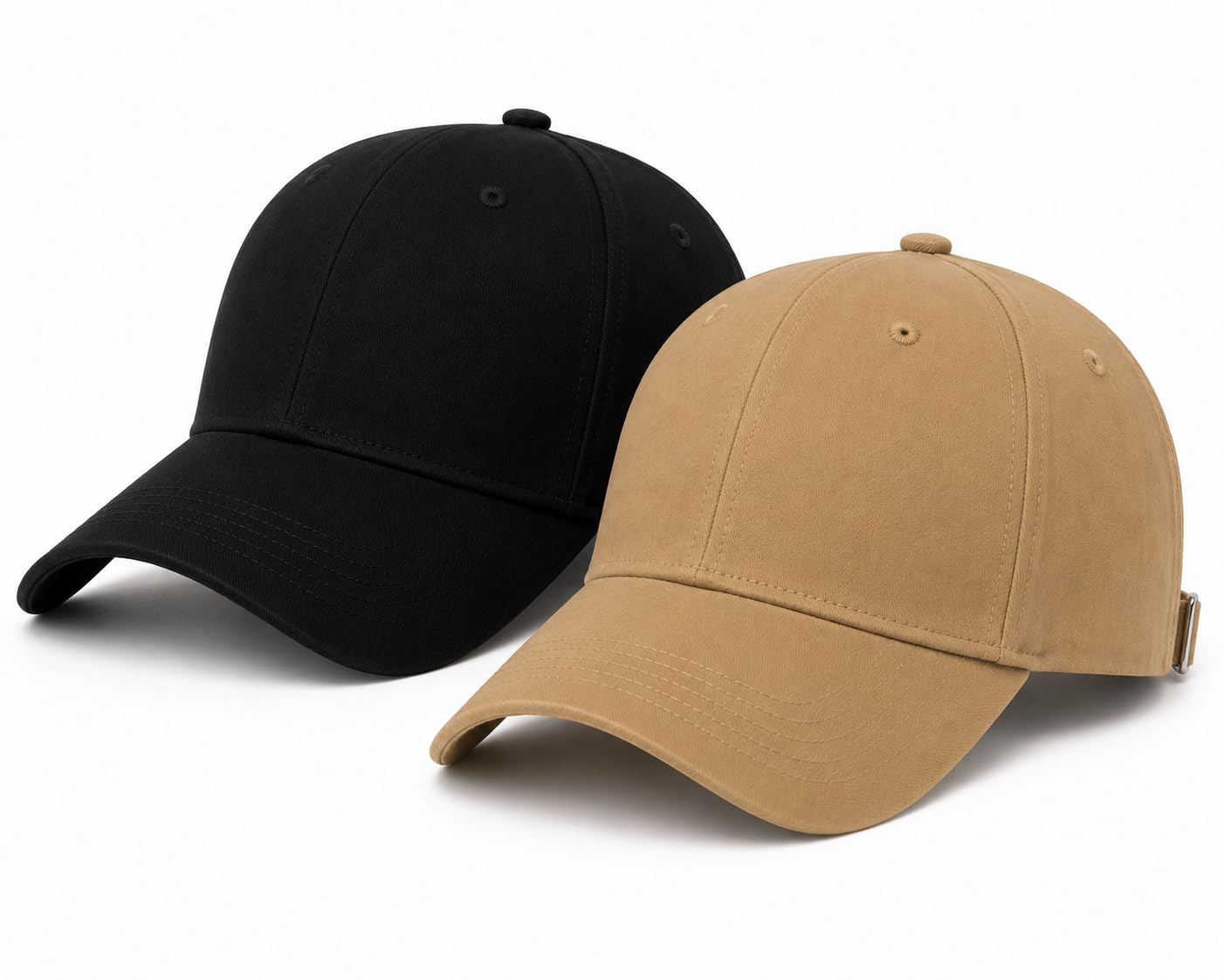 Plain Baseball Cap for Men & Women | Pack of 2 Adjustable Cotton Caps | Unisex Sports Cap for Running, Gym, Travel, Outdoor, Casual Wear-image-49