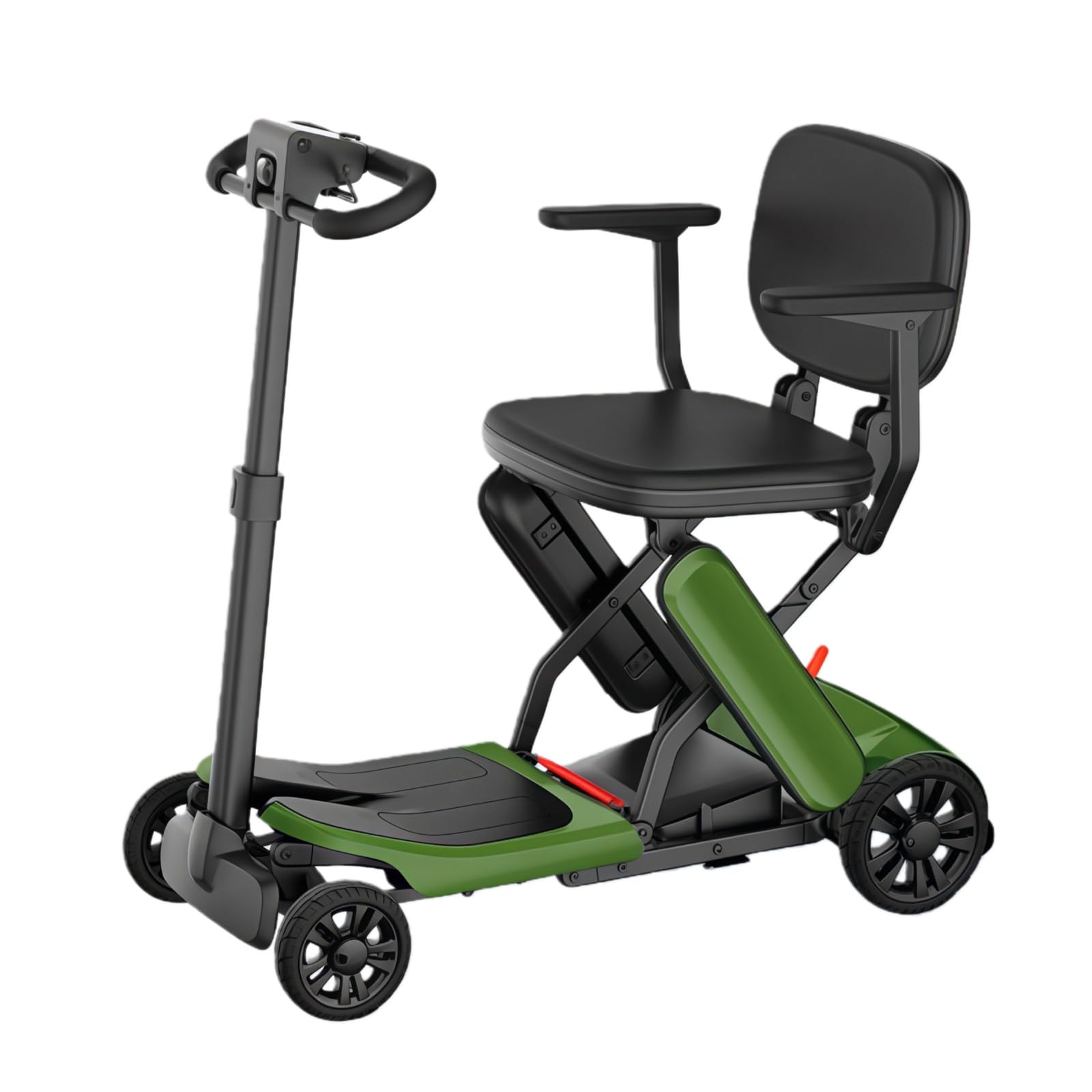 Patinete Ligero, Scooters De Movilidad Para Adultos, Marco De Aleación De Aluminio, Motor Cepillado De 180 W, Freno Electromagnético,Para Ancianos Y Discapacitados. Green,6A