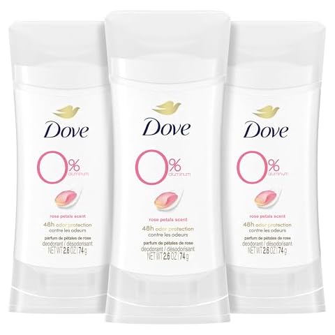 Dove 0% Aluminum Free Deodorant for Women, 2.6 Ounce (Pack of 3) Cover