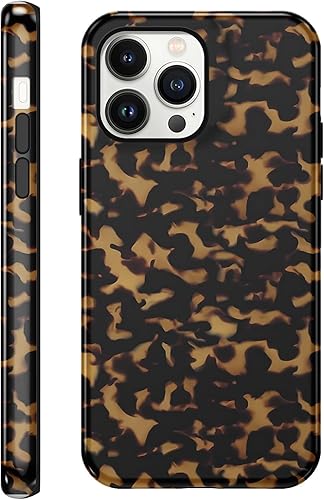 Yomjew Cute Tortoise Shell Phone Case for iPhone 13 Pro Max Case 6.7", Trendy Lu