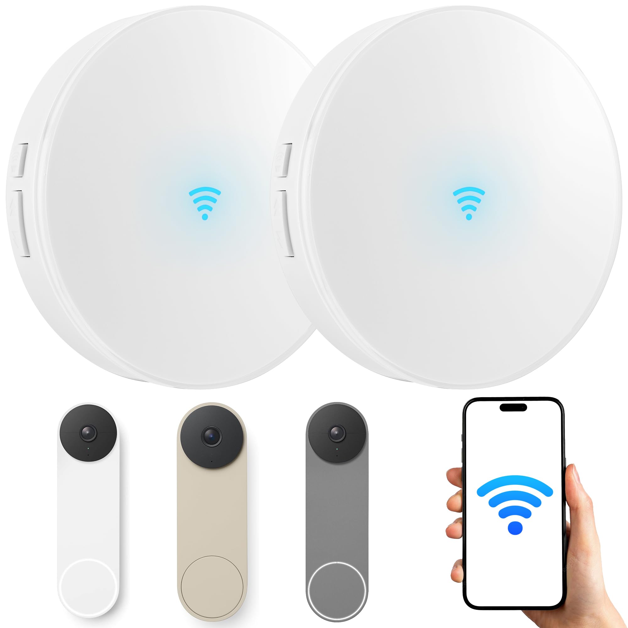 View 1 of ** may or may not work **
MISDUOCOCO Smart Wi?Fi Doorbell Chime for Google Nest All Models,No Wiring