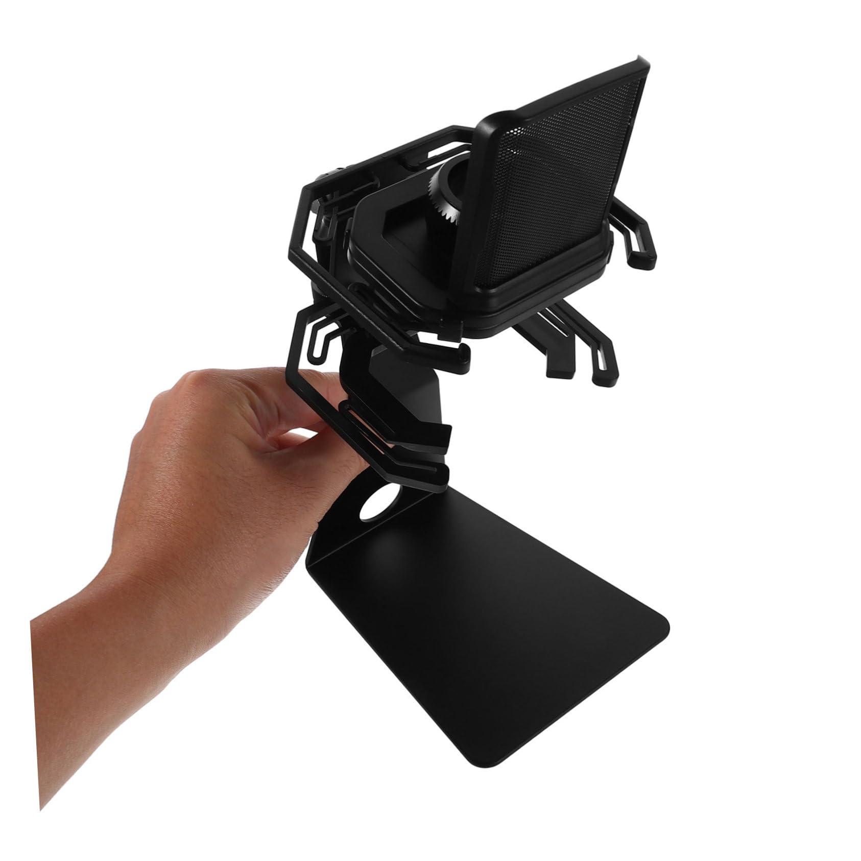 Microphone Shock Mount in Metallo Robusto con Supporto Antivibrazioni e Filtro Pop Integrato Regolabile per Desktop per Registrazioni e Livestreaming Professionale