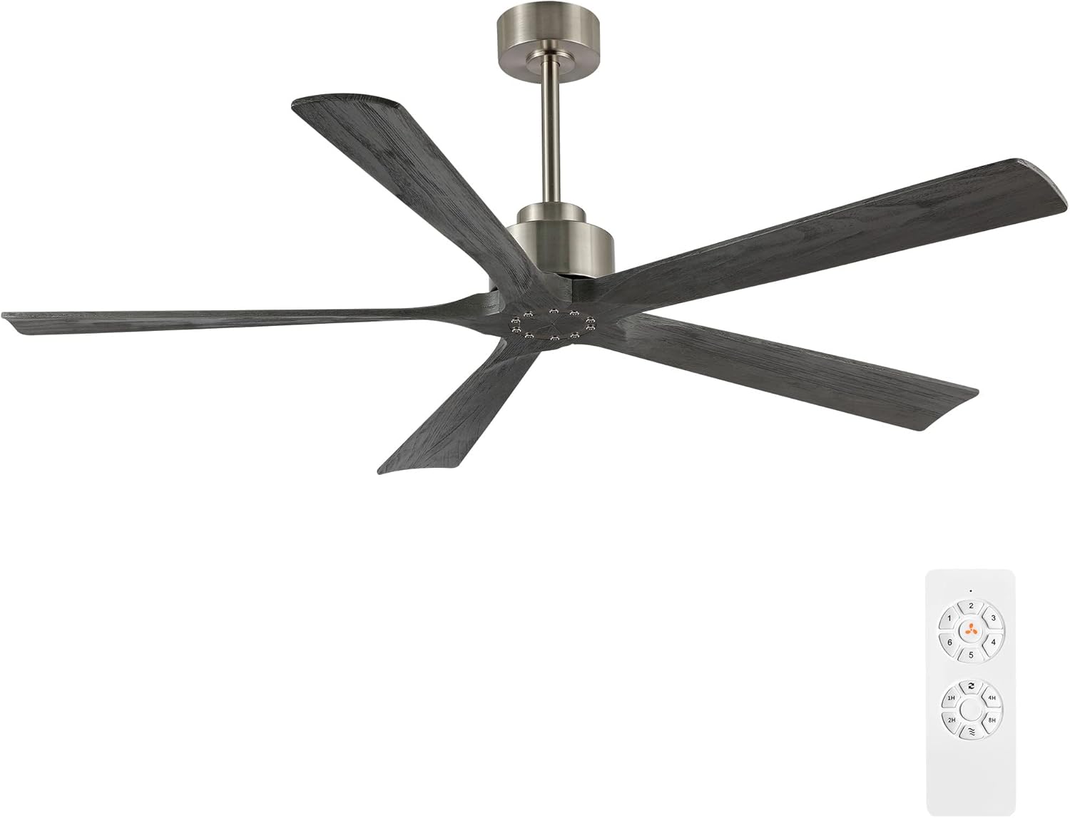 ELEHINSER 60 Inch Modern Ceiling Fan without Light, 5 Solid