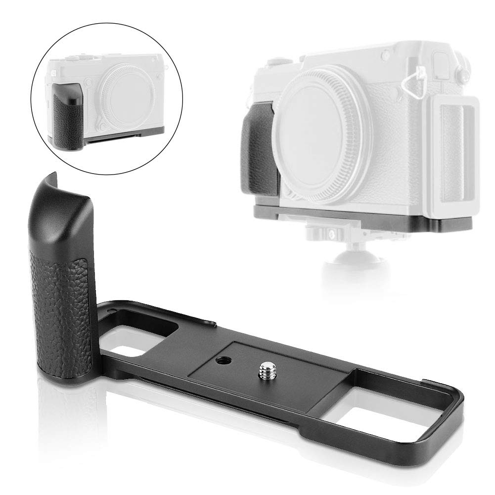 Grip for Fuji GFX 50R,L-plate Camera Hand Grip Bracket Quick Release with Handle Detachable Aluminum Alloy Metal Connector for Fuji GFX 50R(Black)