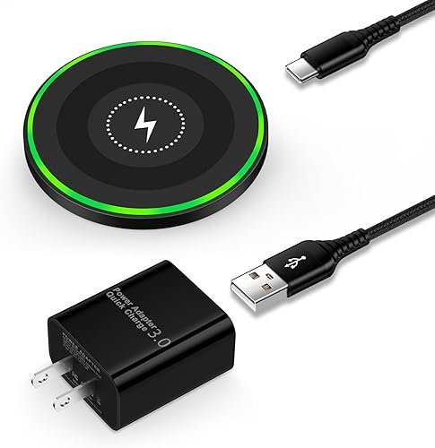 Cargador inalámbrico de carga rápida para Samsung Galaxy S25 Ultra S25+ S25 S24 S23 FE S22 S21 S20 S10, cargador inalámbrico Android de 15 W,