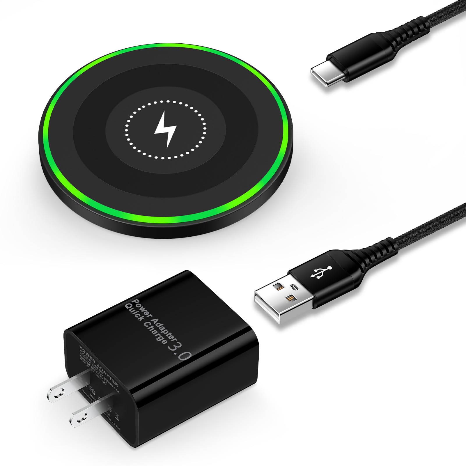 Samsung Wireless Charger Fast Charging Pad for Samsung Galaxy S25 FE/S25 Ultra/S25+/S25/S24/S23/S22/S21/S20, 15W Android Wireless Charger Phone