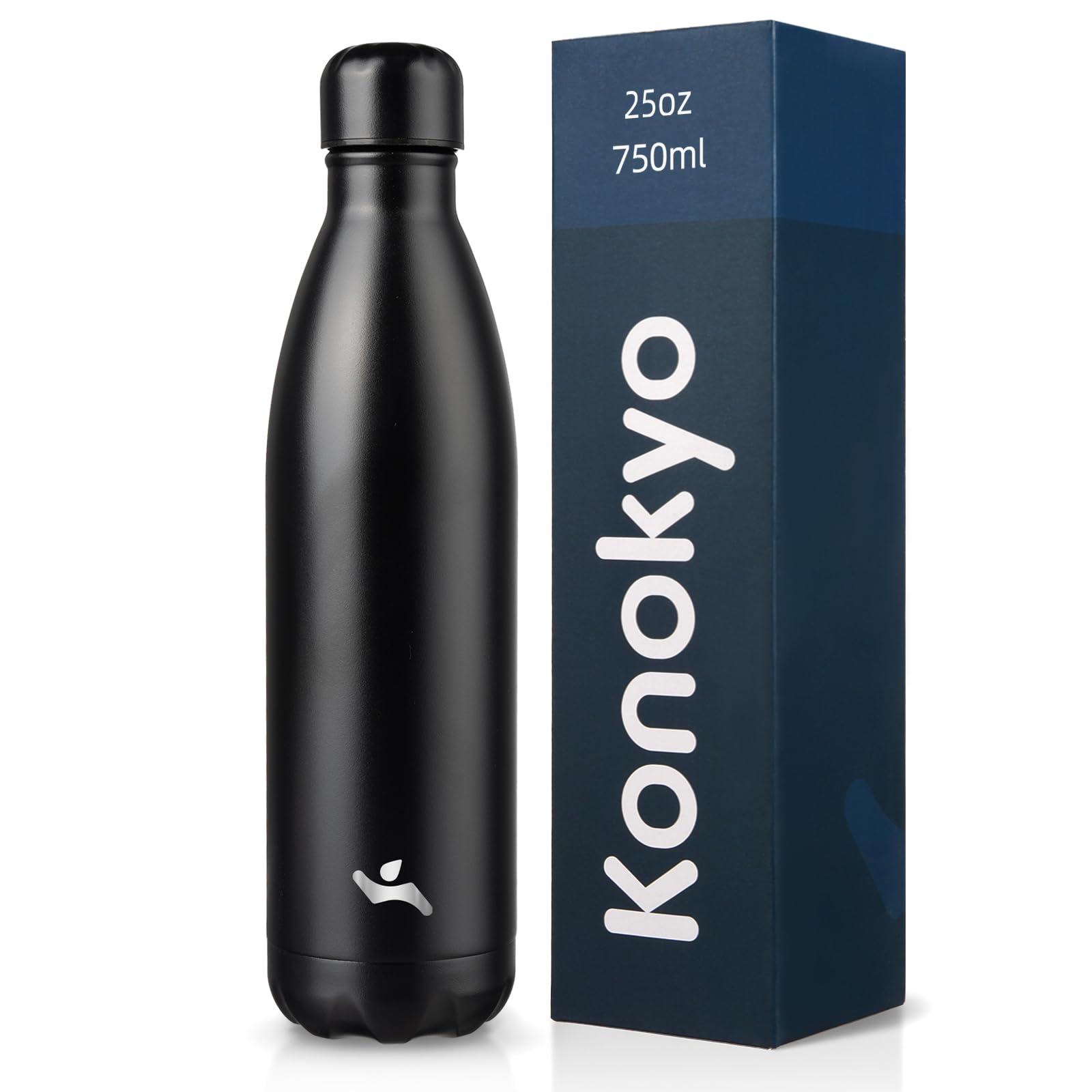 Konokyo 18 oz Insulated Stainless Steel Water Bottle with Straw Lid