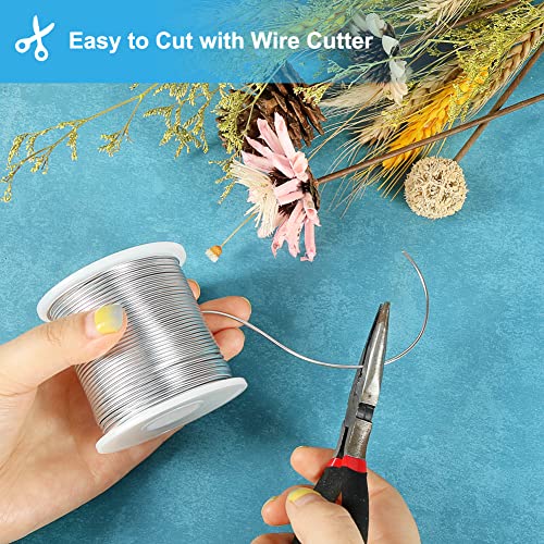 Image of Tenn Well 15 Gauge Aluminum Wire, 164 Feet 1.5mm Bendable Metal Craft Wire for Jewelry Making, Beading, Armature, Sculpting, Bonsai Training, Crafting