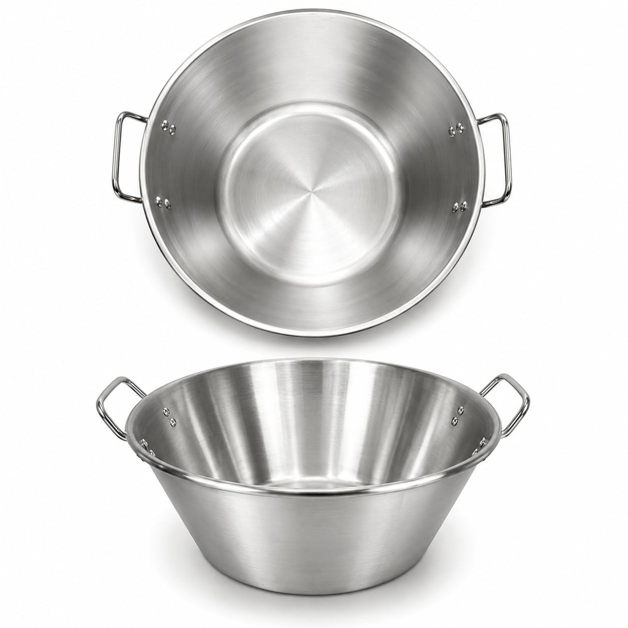 Barton Outdoor Cazo Grande Para Carnitas Wokpfanne aus Edelstahl, robust, 40,6 cm, silberfarben