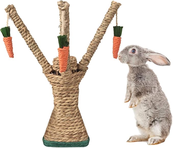 Bunny Chew Toys, Rabbit Scratching Climbing Fun Tree with
