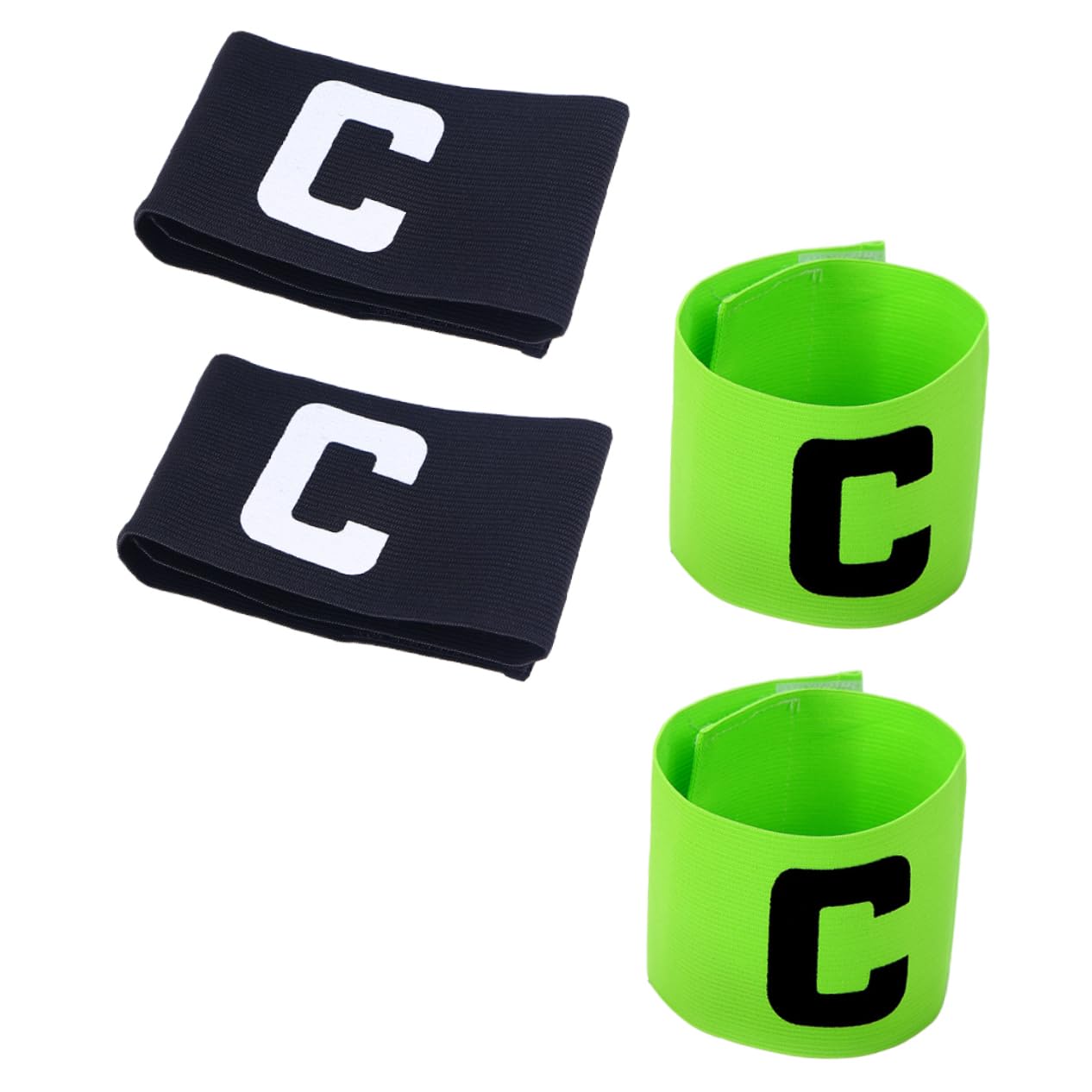 VICASKY Captain Arm Band Set 4 Pack Soccer Gear Reusable Captain Band Basketball Accessory Football Arm Pads